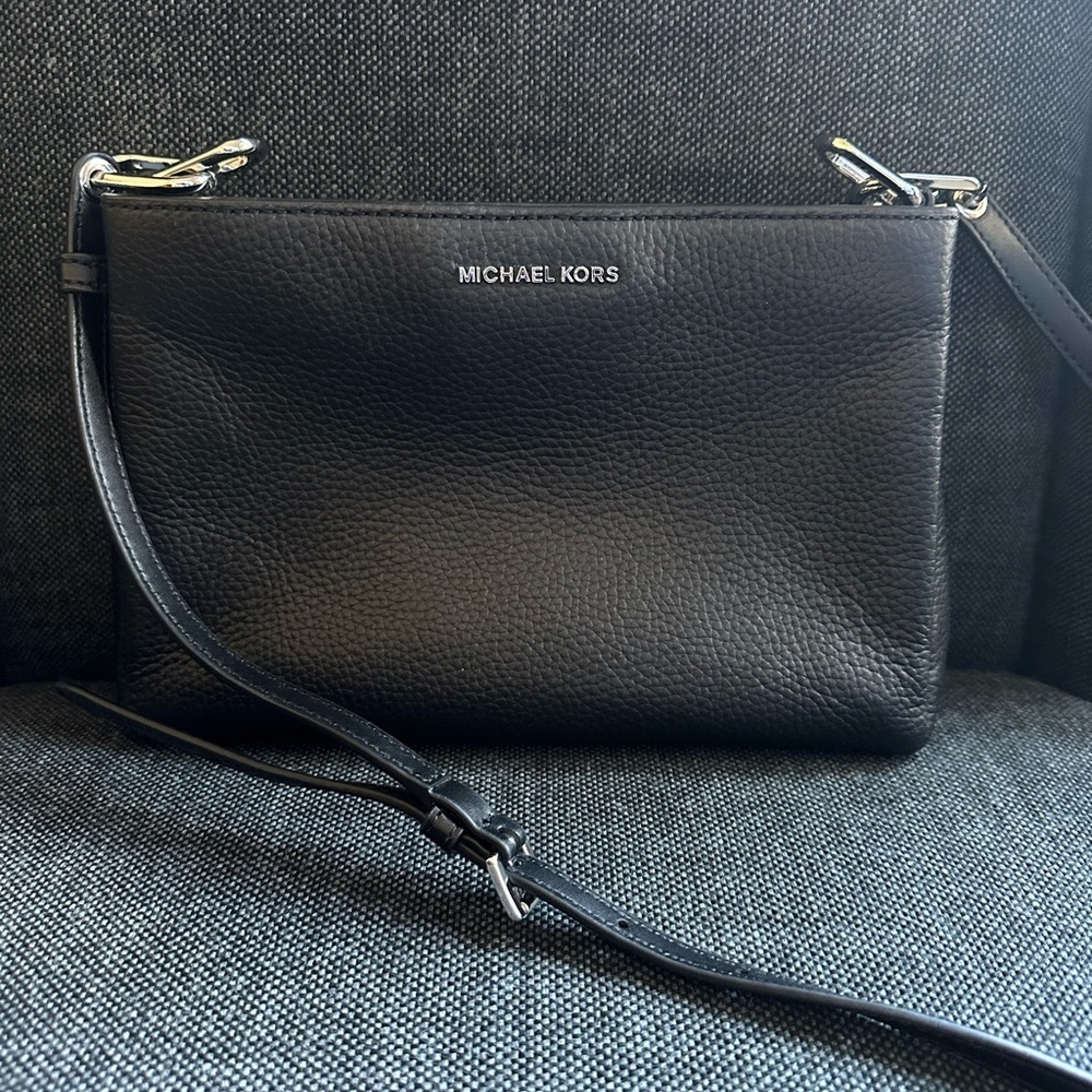 Michael Kors Black Leather Crossbody